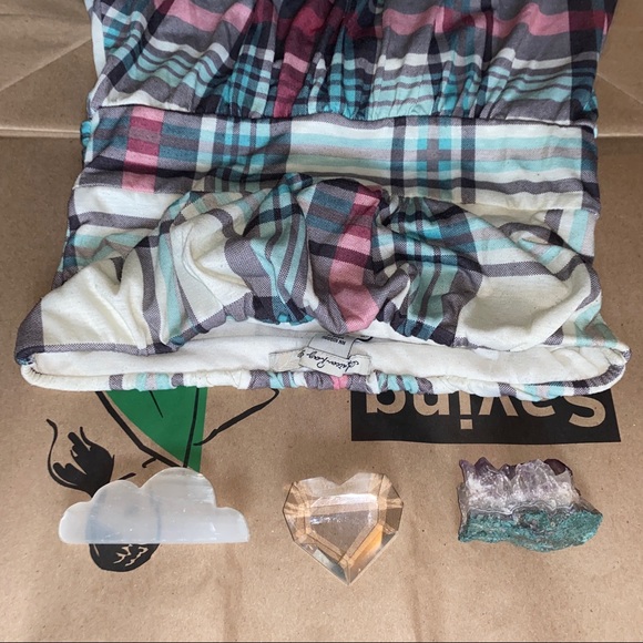 ⭐️Strapless Bubble-Hem, Tie Back Summer Dress, Plaid (American Rag) - Picture 6 of 11